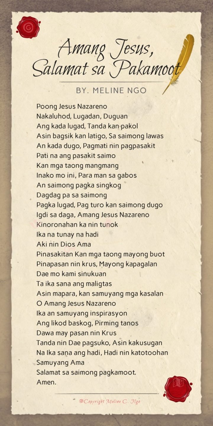 Amang Jesus, Salamat sa Pakamoot - Jesus of the Black Nazarene